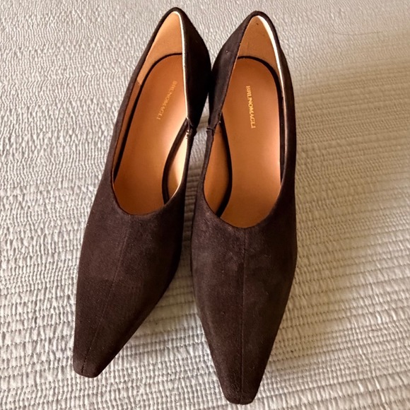 Bruno Magli Shoes - New Bruno Magli Athena‎ Dark Brown Suede Pointed Toe Pumps Heels Italy Made Sz 8